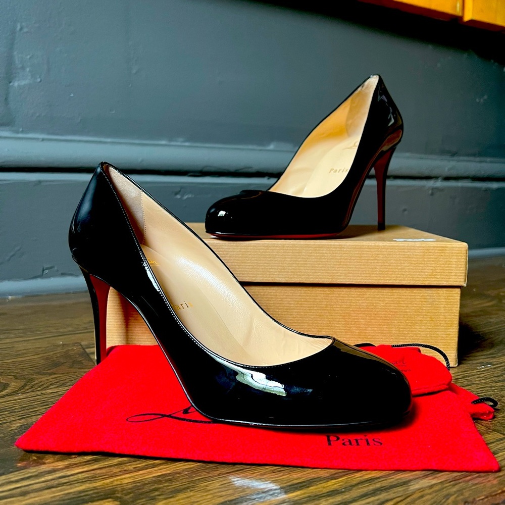 Christian Louboutin Dorissima 85mm Black Patent